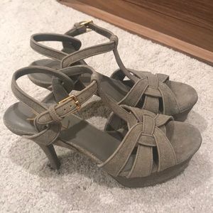 YSL 75 Sandal in Green